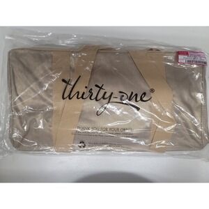Thirty-One Medium Utility Tote Bag Metallic Gold New In Package
